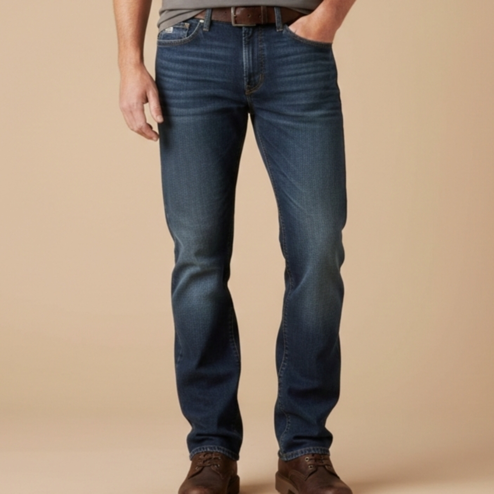 Cinch Men's Dark Blue Straight Jeans Size 35X32